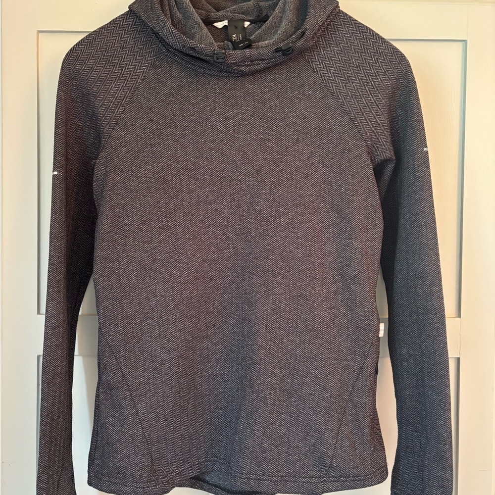 Mondetta Black/White/Grey Patterned Hoodie (Fleece)